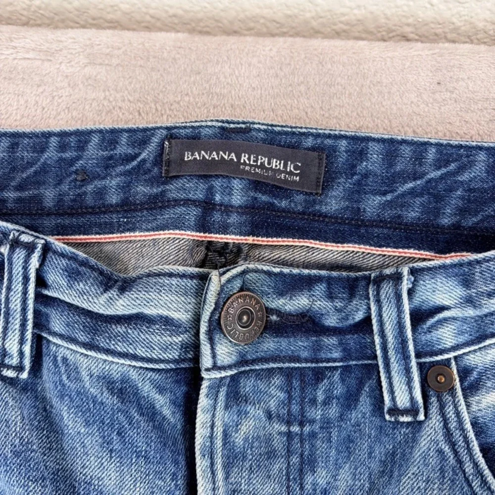 Banana Republic Premium‎ Patchwork Distressed Selvedge Jeans in Blue Men 34x34